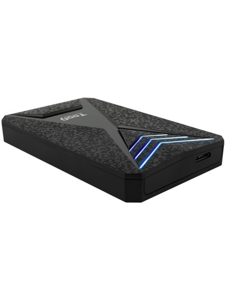 CAJA 2.5" USB 3.1 TOOQ NEGRO   RGB AZUL TQE-2550BL 9.5mm PN: TQE-2550BL EAN: 8433281009677