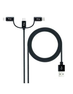 KIT CABLE 3 EN 1 USB A TYPE-C  / MICRO /LIGHTNING 1M PN:...