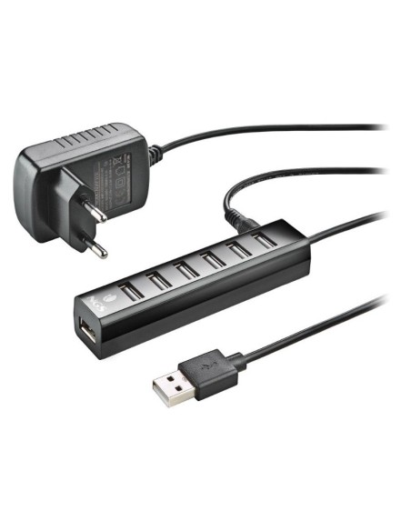 HUB 6 PTOS USB 2.0 NGS IHUB7TI NY + ALIMENTADOR NEGRO PN: IHUB7TINY EAN: 8435430621051