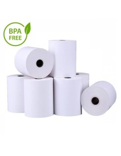 PAPEL TERMICO CAJA 60 ROLLOS 80X80X25 SIN BISFENOL A