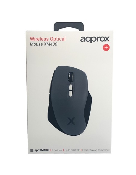 RATON WIRELESS APPROX XM400    2400 DPI GRIS/NEGRO PN: APPXM400 EAN: 8435099526582   