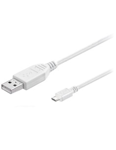 CABLE USB 2.0  1 M A MICRO     USB OMEGA BLANCO PN: USB A...