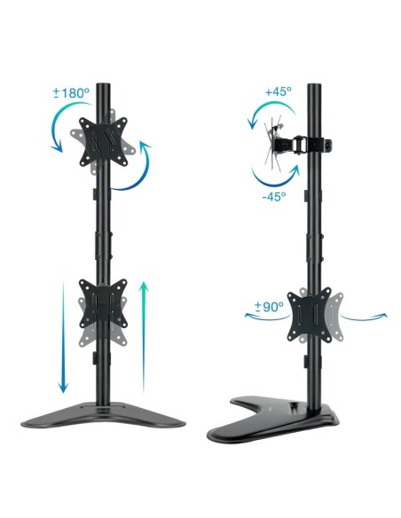SOPORTE MESA VESA 17-32" 2 MON ITORES TOOQ PN: DB1703TNV-B EAN: 8433281012035   
