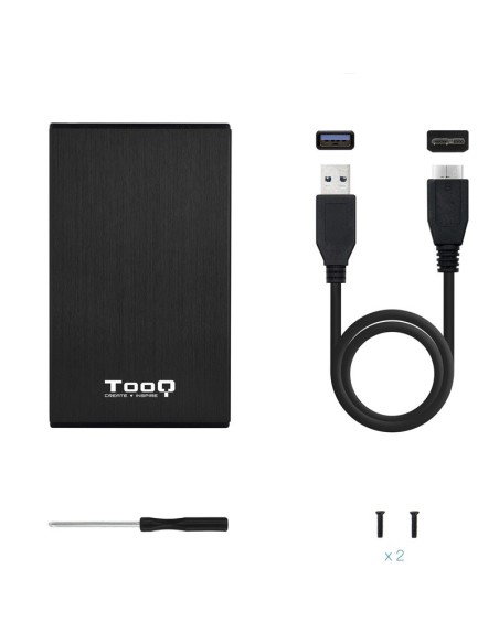 CAJA 2.5" USB 3.1 TOOQ   NEGRA TQE-2527B 9.5MM SATA PN: TQE-2527B EAN: 8433281006850