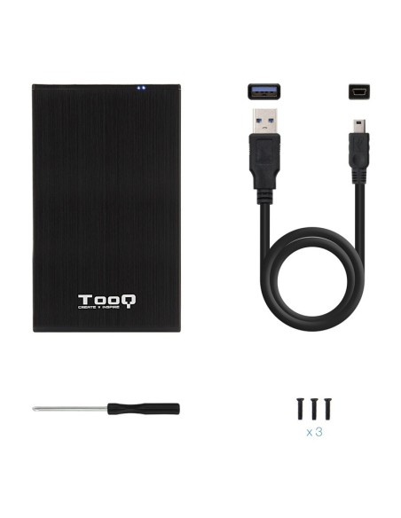 CAJA 2.5" USB 3.1 TOOQ   NEGRA TQE-2522B 9.5MM SATA PN: TQE-2522B EAN: 8433281007024