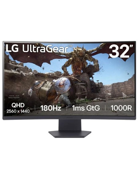 MONITOR   32" LG 32GS60OC QHD  ULTRAGEAR 180HZ CURVO NEGRO PN: 32GS60QC-B EAN: 8806096090657