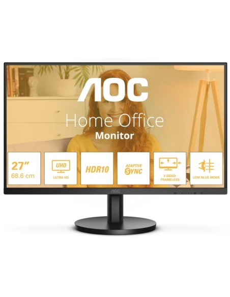 MONITOR   27" AOC U27B3M LED   VA ULTRA HD 4K NEGRO PN: U27B3M EAN: 4038986181525   