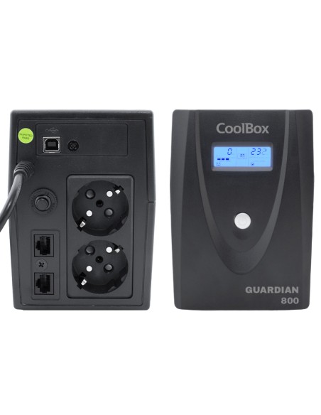 SAI 800VA COOLBOX GUARDIAN 3   480W LCD NEGRO PN: COO-SAIGD3-800 EAN: 8436624420887   