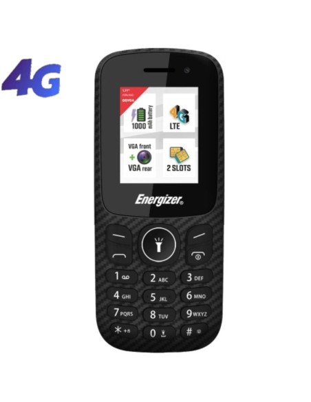 MOVIL ENERGIZER E130SEU1 4G    NEGRO PN: E130S EAN: 3492548233014   