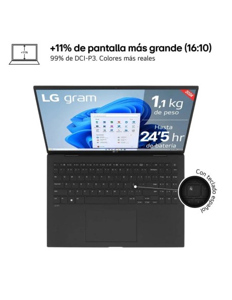 NH     16" LG GRAM U7-155H     32GB   2TB W11HOME PN: 16Z90S-G.AD7BB EAN: 8806096120736