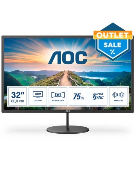 MONITOR 31.5" AOC LED Q32VA    IPS QHD HDMI NEGRO PN: Q32V4 EAN: 04038986119900