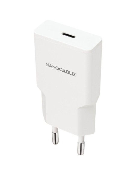 CARGADOR  5V ENCHUFE USB TYPE  C X1 NANOCABLE 25W BLANCO PN: 10.10.2024 EAN: 8433281016552   