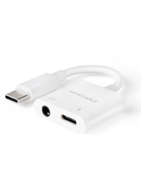 ADAPTADOR AUDIO NANOCABLE X1   USB TYPE C, X1 JACK BLANCO PN: 10.24.1206 EAN: 8433281016644
