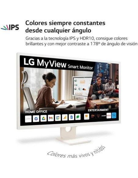 SMART MONITOR 31.5" LG 32SR50F -W SMART TV MULTIMEDIA BLANCO PN: 32SR50F-W EAN: 8806084493507   