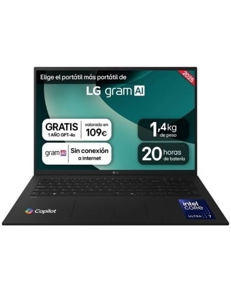 PORTÃíTIL LG GRAM 17ZD90T-G.AX 8B INTEL CORE ULTRA 7-255H 32G PN: 17ZD90T-G.AX88B EAN: 8806096666715   