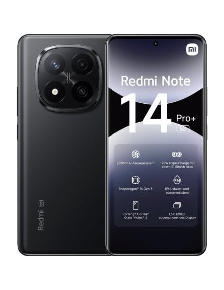 SMARTPHONE XIAOMI REDMI NOTE 14 PRO+ 12GB/ 256GB/ 6.67"/ 5G/ NEGRO