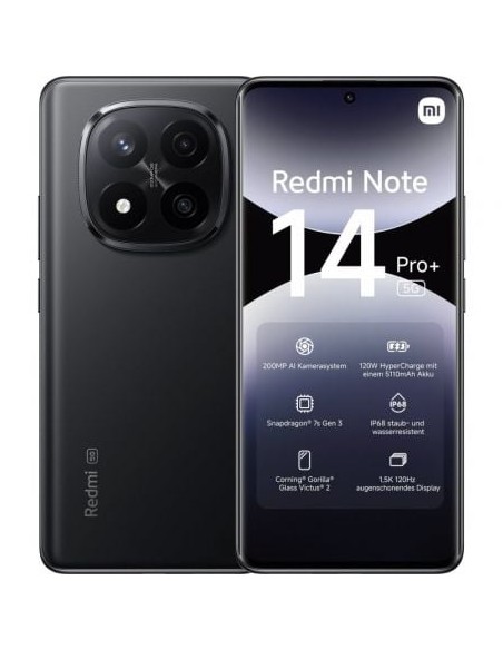 SMARTPHONE XIAOMI REDMI NOTE 14 PRO+ 8GB/ 256GB/ 6.67"/ 5G/ NEGRO