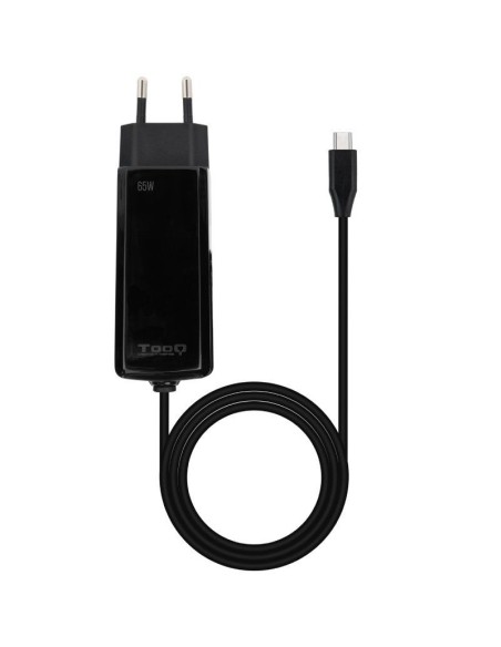ALIMENTADOR PORT. 65W TOOQ GAN 1.8M TQLC-USBCGAN65PD-C NEGRO PN: TQLC-USBCGAN65PD EAN: 8433281015265   