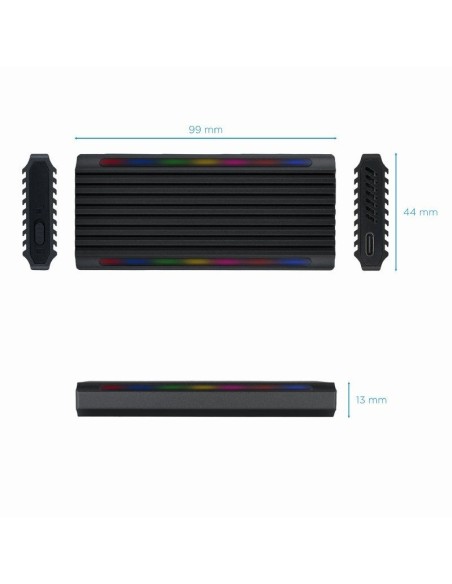 CAJA M.2 NVME USB 3.1 TOOQ     TQE-2222B NEGRO PN: TQE-2222B EAN: 8433281011373   