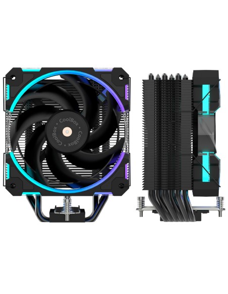 VENTILADOR COOLBOX H6 RING     ARGB NEGRO PN: COO-VCPU-6H-ARB EAN: 8436624423550   