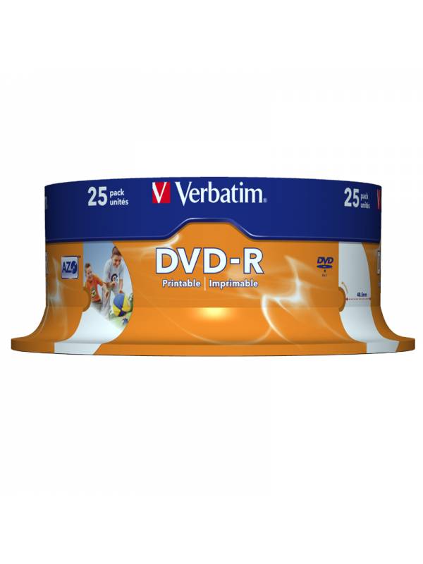 DVD VERBATIM 25 UNDS 16X 4.7GB  PRINTABLE PN: 43538 EAN: 023942435389
