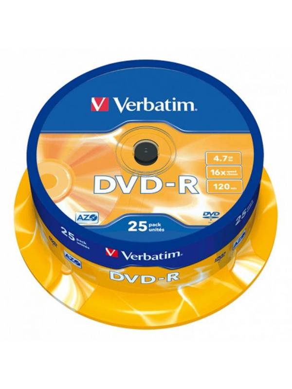 DVD VERBATIM 25 UNDS 16X 4.7GB  -R PN: 043522-03 EAN: 023942435228