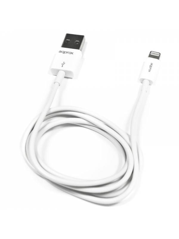 CABLE APPROX LIGHTNING A USB   2.0 1M BLANCO PN: APPC03V2 EAN: 8435099514909