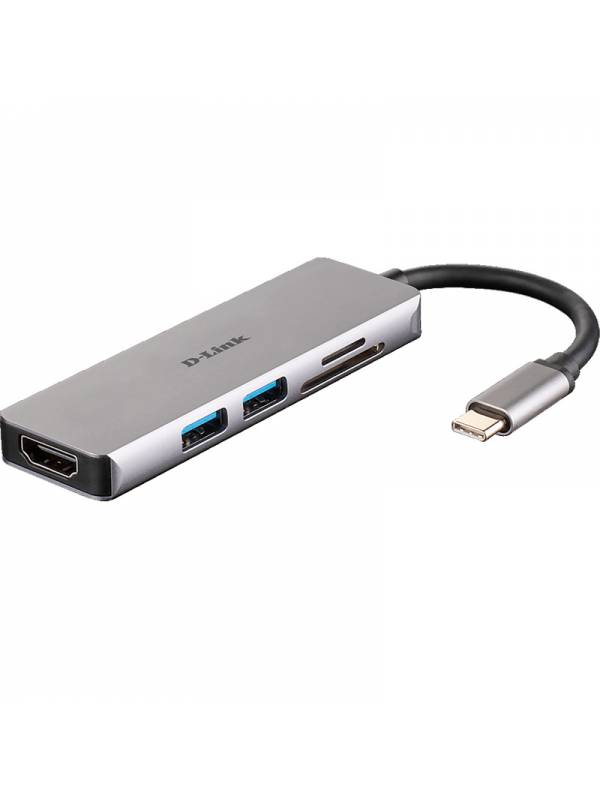 MINI DOCK  5 EN 1 2X USB 3.0/S D/HDMI 4K HUB-M530 DLINK