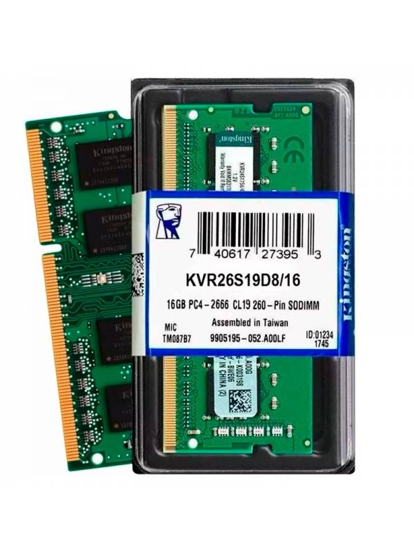 SODIMM DDR4 16GB2666 KINGSTON PN: KVR26S19D816 EAN: 740617280623