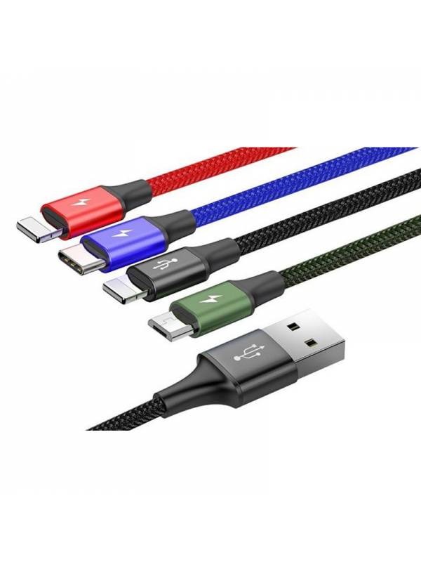 MULTICABLE USB TYPC C MICRO B  USB Y LIGTHNING 1M