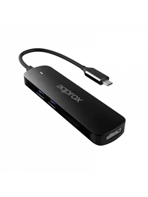 MINI DOCK USB TYPE C APPROX    5 EN 1 LECTOR DE TARJETAS,HDMI PN: APPC45 EAN: 8435099531470