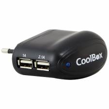 CARGADOR  5V ENCHUFE COOLBOX   UX-2 USB PN: REPCOOUSBX2 EAN: 8437012429710